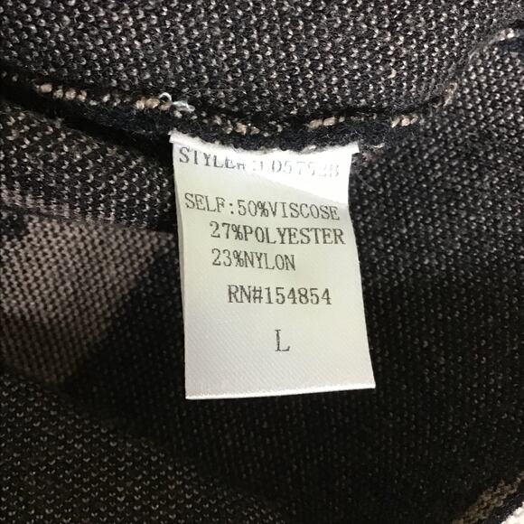 Rehab Lab Women Lrg Animal Print body con Knit Mini Cowl Neck Dolman SL EUC p - Picture 8 of 10